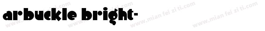 arbuckle bright字体转换